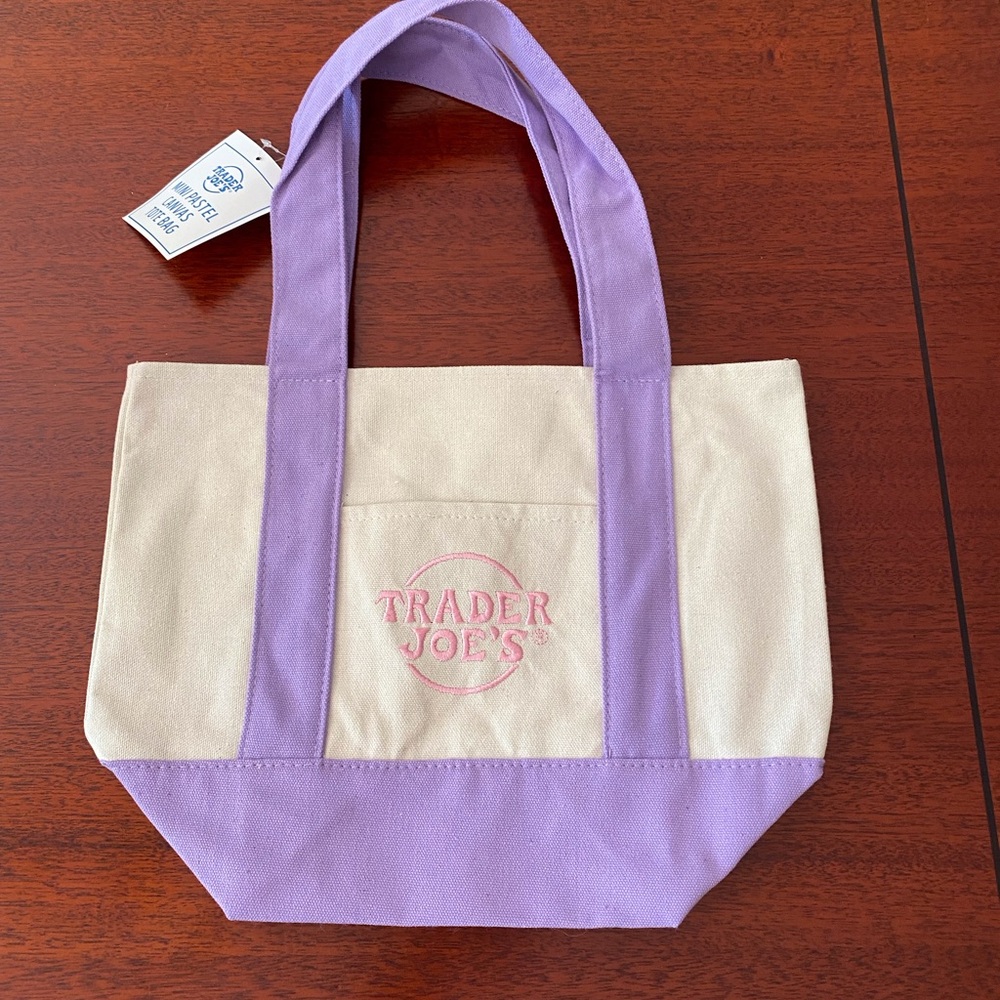 NWT Trader Joe’s Purple mini Tote Bag